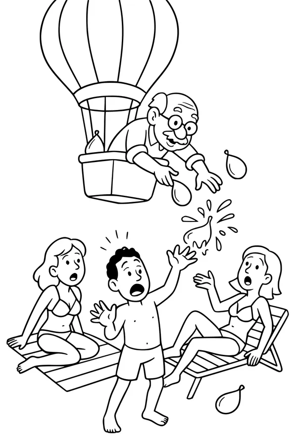Retired Grandpa's Balloon Splash