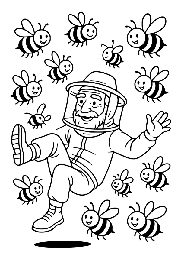 Grandpa Beekeeper's Happy Bee Dance
