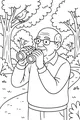 Grandpa Spots a Friendly Bird