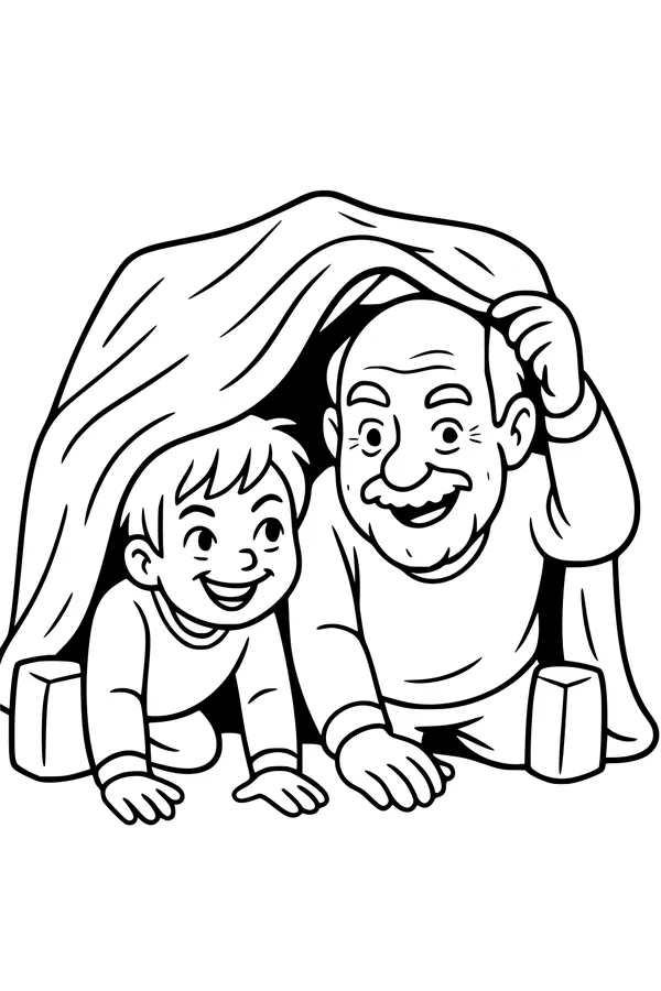 Grandpa's Blanket Fort Giggles