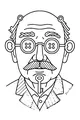 Grandpa With Button Glasses and Keys