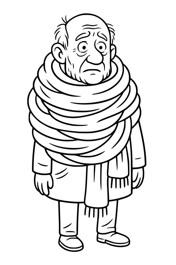 Grandpa and the Giant Winter Scarf