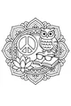 Grandpa's Peaceful Owl Mandala