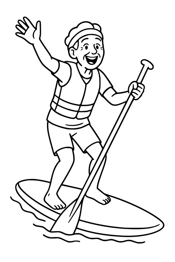 Grandpa Glides on the Waves