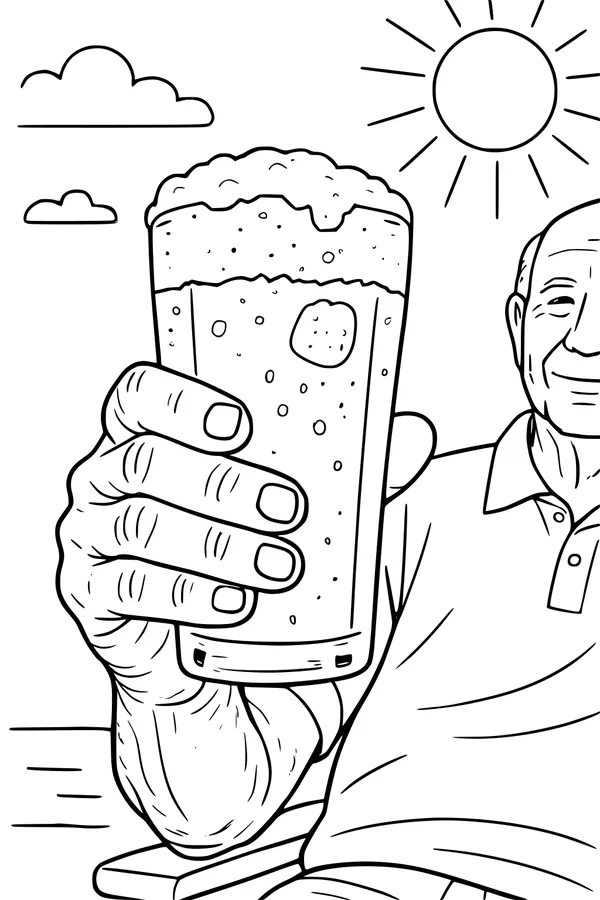 Grandpa Cheers to Sunny Days
