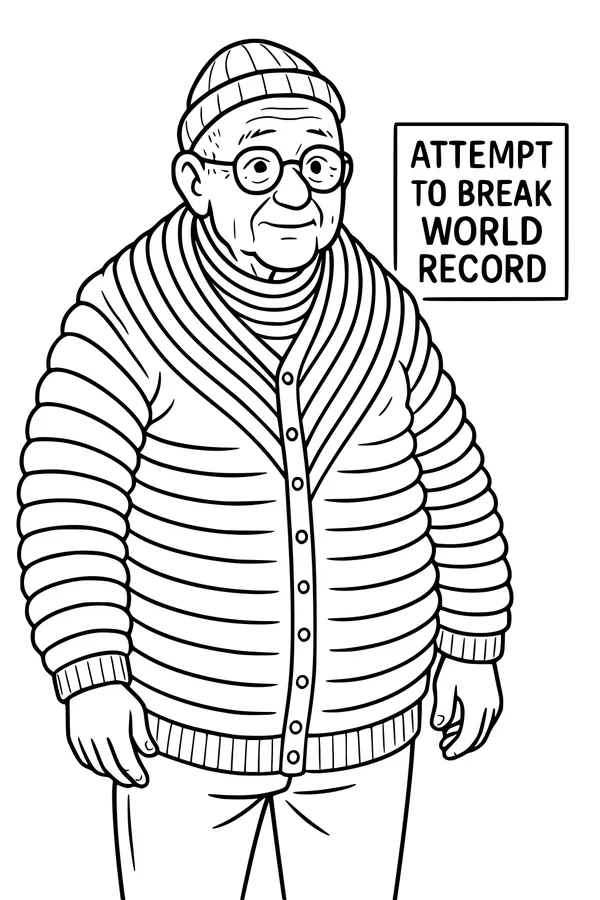 Grandpa Gus and the Sweater Stacking Record
