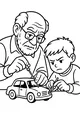 Grandpa Tunes Up the Toy Car