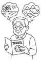 Grandpa Plans His Big Trips