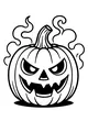 Grinning Jack-O-Lantern With Swirly Smoke