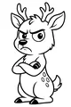 Grumpy Little Deer Stands His Ground