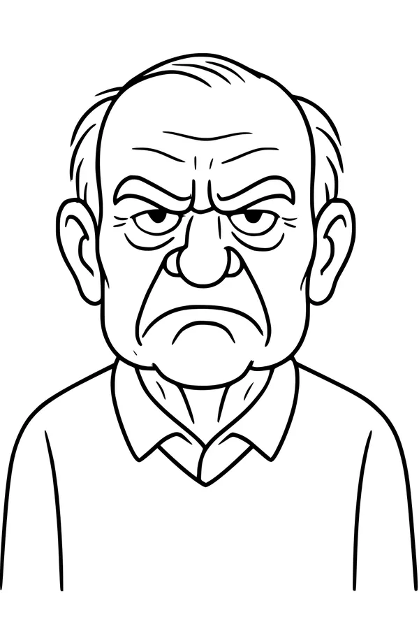 Grumpy Grandpa Portrait