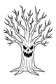 Grumpy Halloween Tree at Midnight