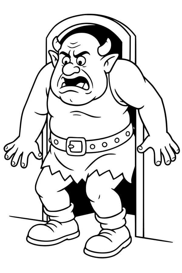 Grumpy Ogre at the Little Door