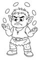 Free Ogre Coloring Page - Grumpy Ogre Juggling Stones (Printable PDF)
