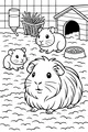 Bouncy Guinea Pig Family in Their Cozy Home