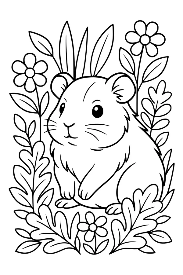 Guinea Pig in the Garden Blooms