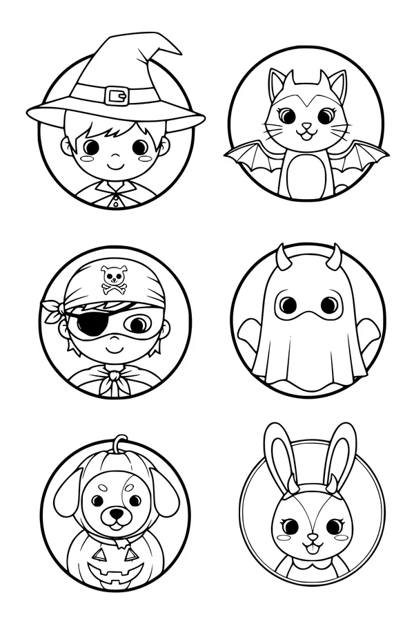 Circle Parade of Halloween Friends