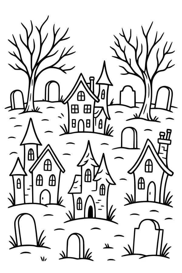 Wobbly Houses on Halloween Hill