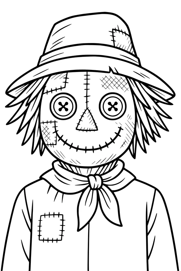 Patchy Hat Scarecrow Smile