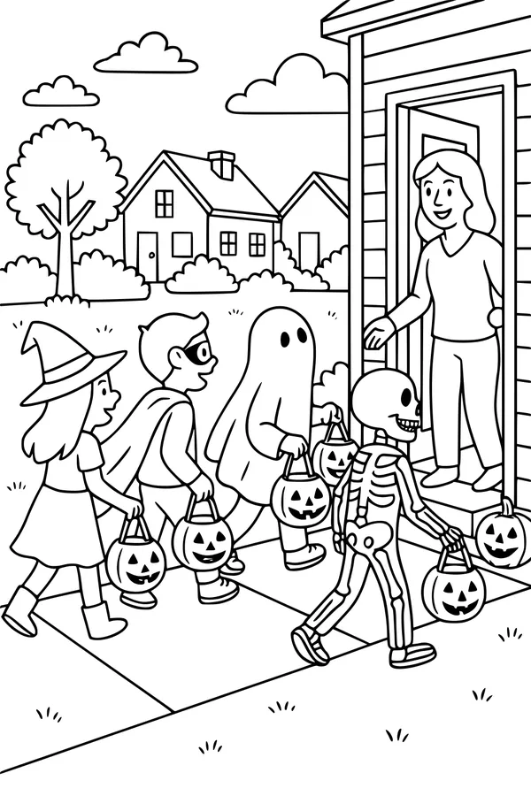 Trick-or-Treat Parade on Maple Lane