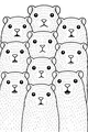 Hamster Friends All in a Row
