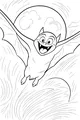Happy Bat Soars Over Moonlit Fields