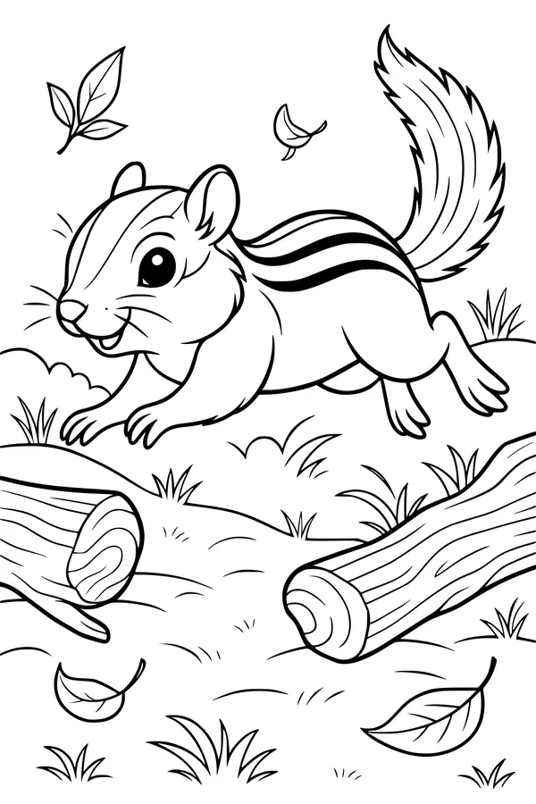Speedy Chipmunk and Whirling Leaves