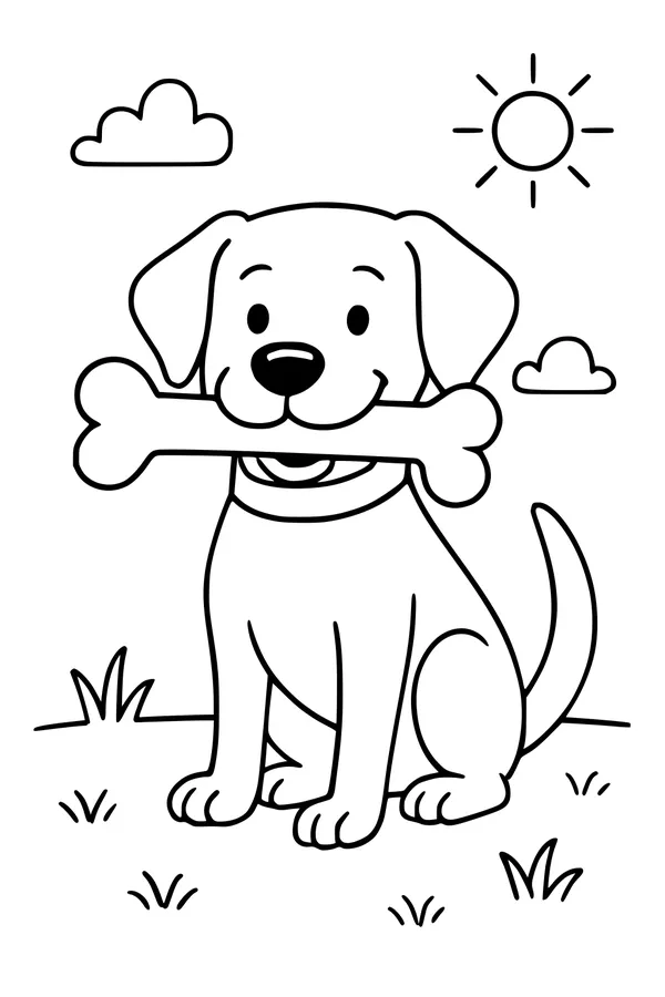 Sunny Day for a Hungry Pup