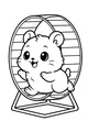 Hamster Runs the Spinning Wheel