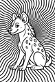 Hyena Sits in a Swirly Jungle
