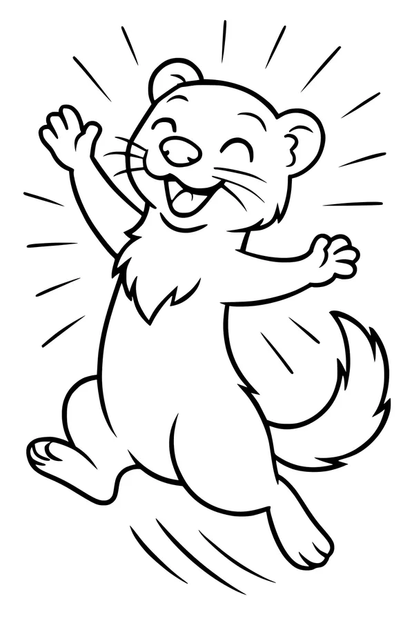 Freddy the Ferret Leaps for Joy
