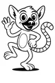 Happy Lemur Waves Hello in the Sun