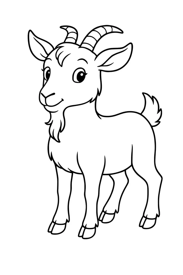 Sunny Meadow Goat With A Twinkle
