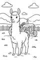 Llama Watches the Farm Tractor Roll By