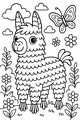 Llama and Butterfly in the Sunshine Meadow