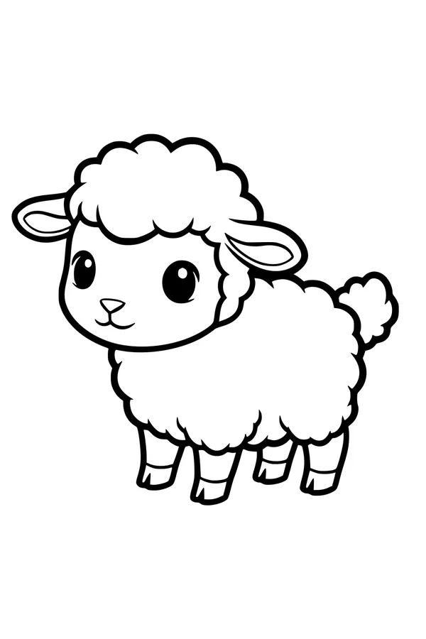Nibbles the Fluffy Lamb in Springtime