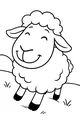 Sunny Meadow Sheep with a Cheeky Grin
