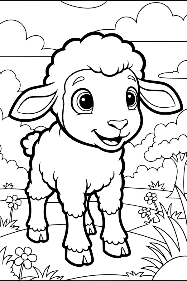 Sunny Meadow Lamb and Springtime Smiles