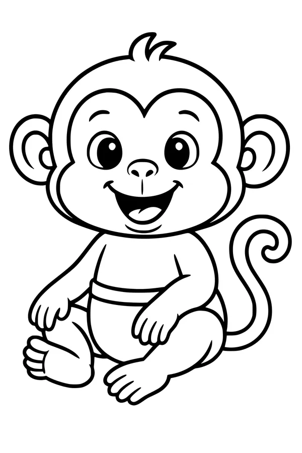Happy Little Monkey with Big Ideas
