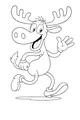 Moose on the Move with a Big Wave