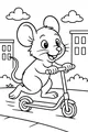 Whiskers Zooms Down the Sidewalk