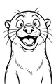 Happy Otter with a Big Smile
