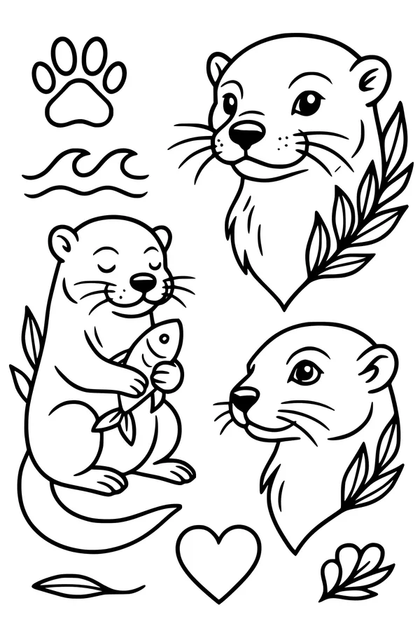 Otter Smiles and Fishy Hugs