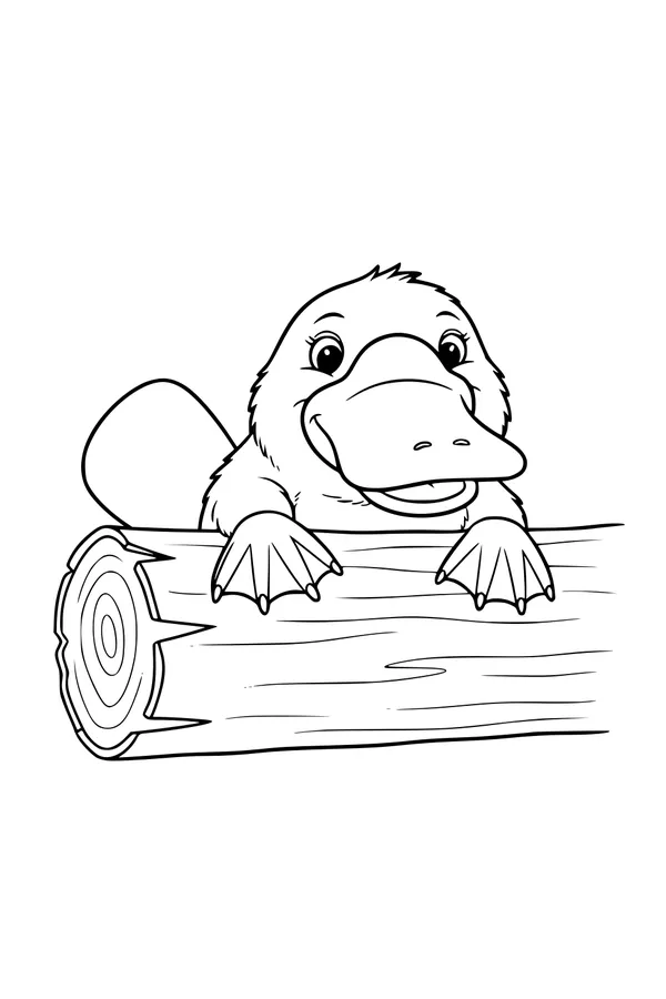 Platypus Peek Over the Log