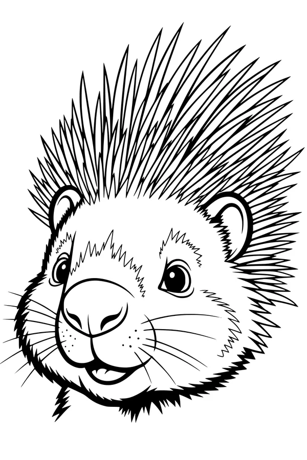 Poppy the Happy Porcupine Grins Wide