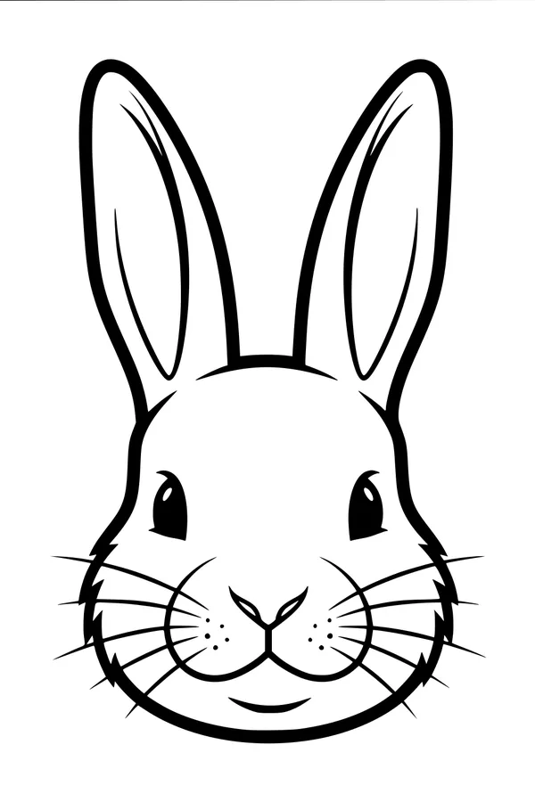 Bright-Eyed Bunny Face Up Close