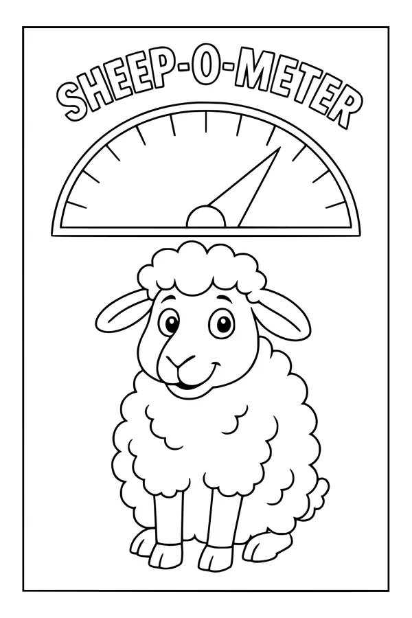 Fluffy Sheep at the Sheep-O-Meter
