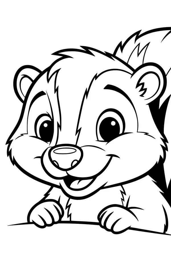 Sunny Morning with Smiley the Skunk