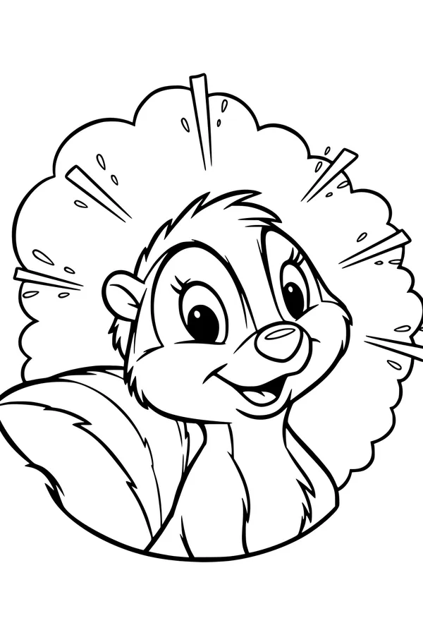 Sunny Day With Smiling Skunk Girl