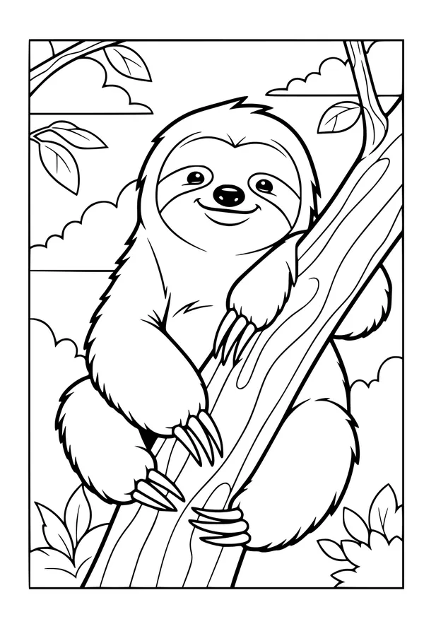 Sunny Day With a Smiling Sloth